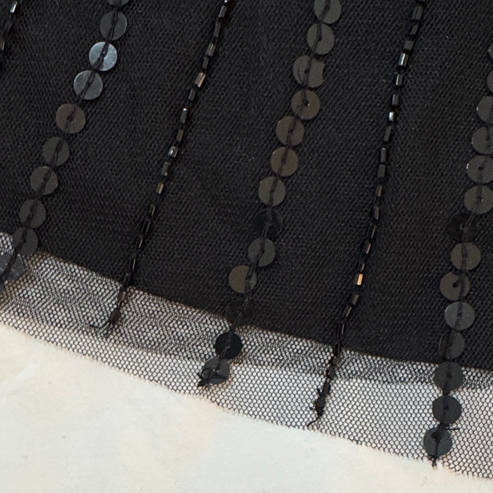 Black Sequin Women's Top - Picture 4 of 5
